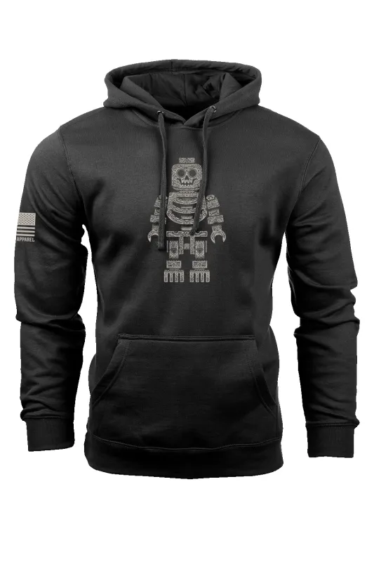 Sugar Skull Block Head - Hoodie sold by Nine Line