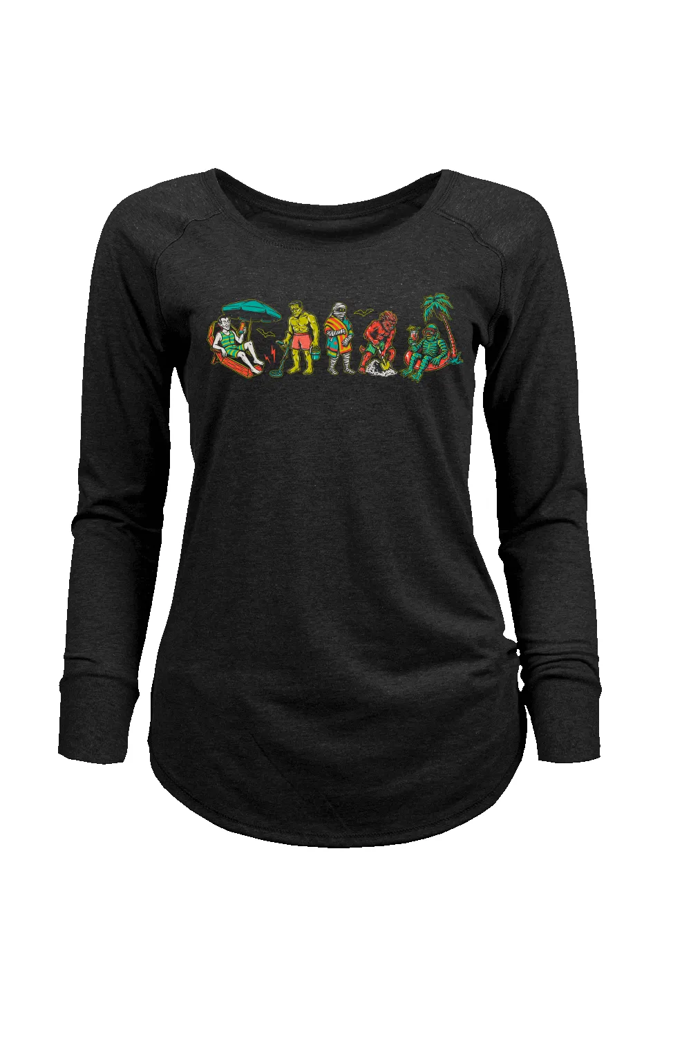 Monster Beach - Women's Long-Sleeve Shirt sold by Nine Line