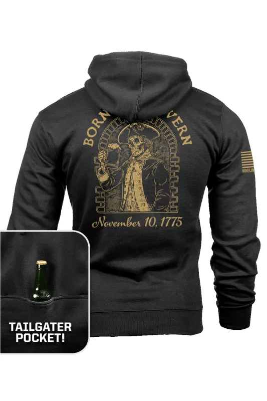 Born in a Tavern - Tailgater Hoodie sold by Nine Line