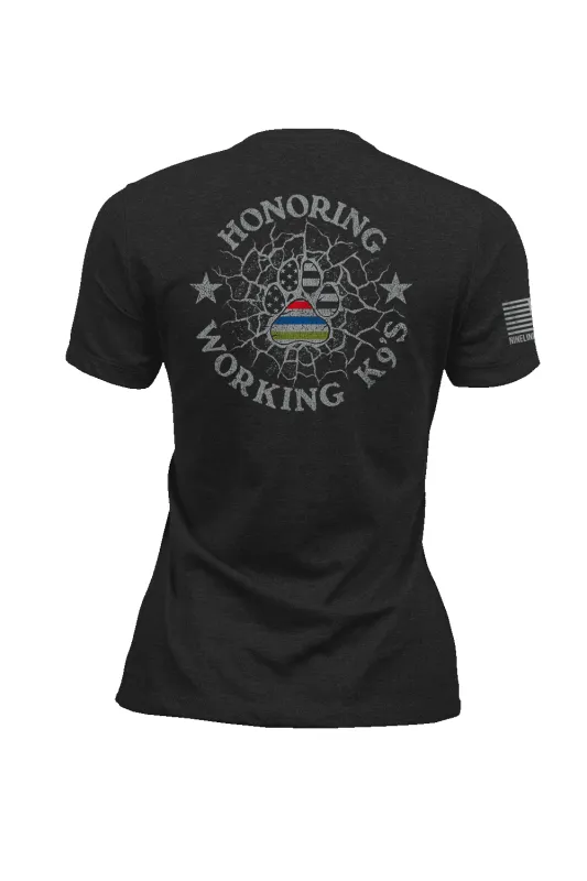K9 Quilt of Honor - paw - Women's T-Shirt sold by Nine Line