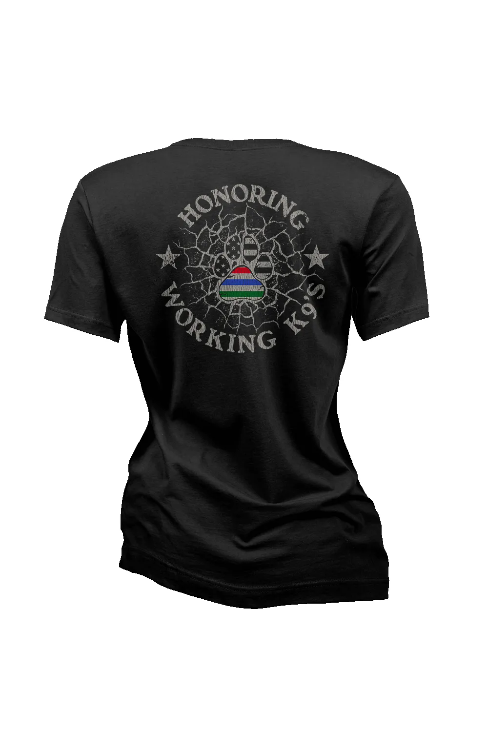 K9 Quilt of Honor - paw - Women's Relaxed Fit V-Neck Shirt sold by Nine Line