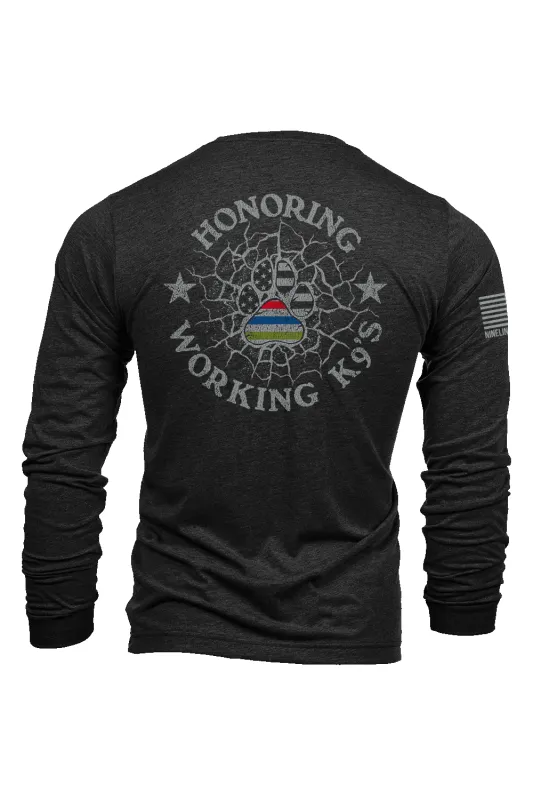 K9 Quilt of Honor - paw - Long-Sleeve Shirt sold by Nine Line