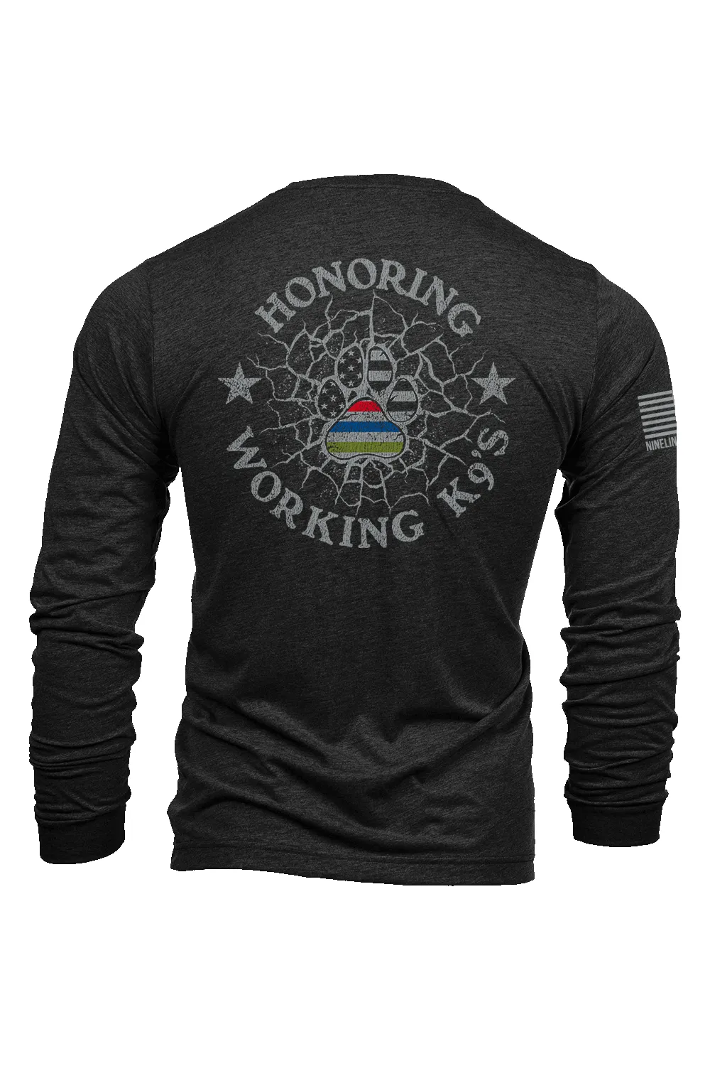 K9 Quilt of Honor - paw - Long-Sleeve Shirt sold by Nine Line