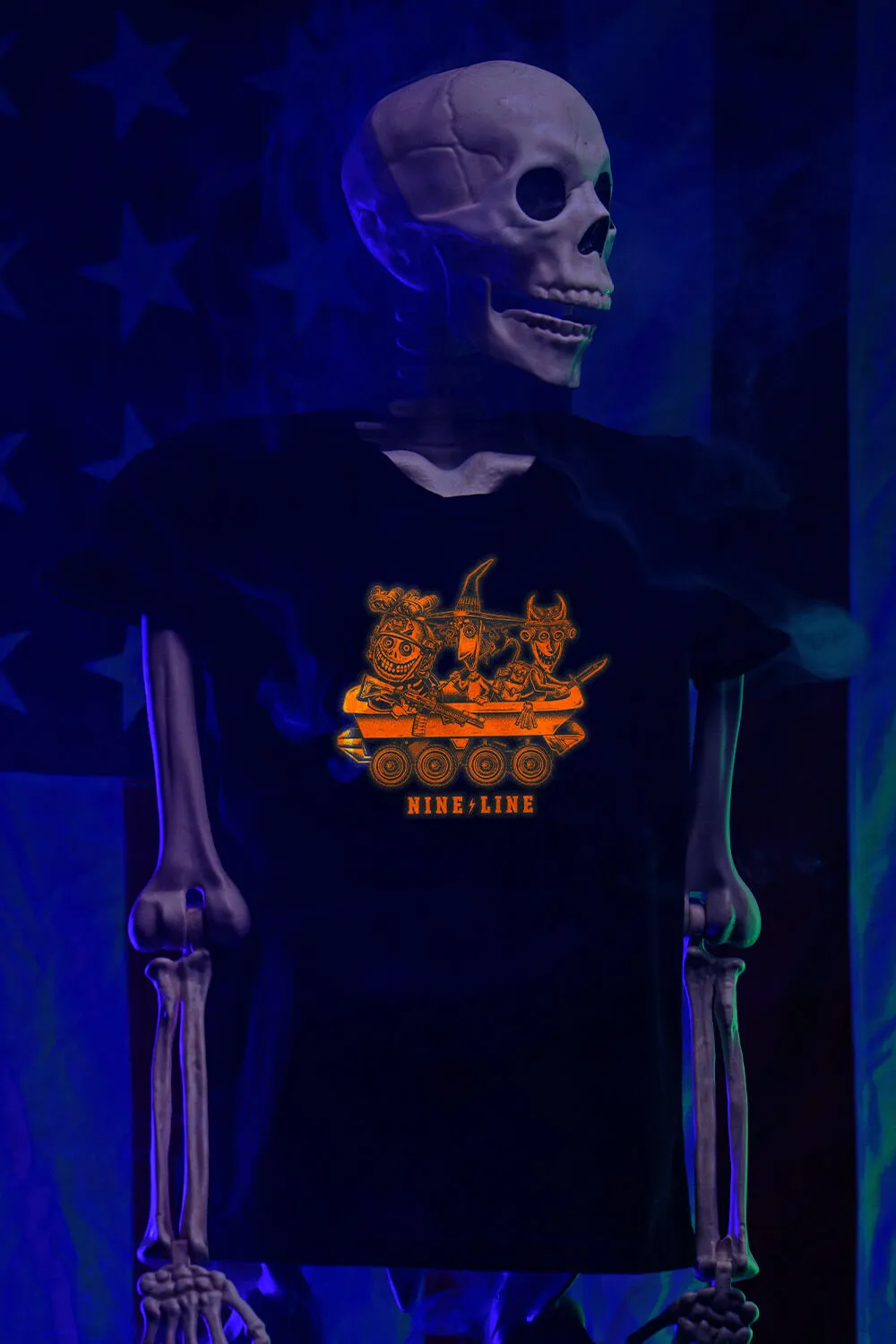 Tactical Nightmare - UV Reactive Cotton T-shirt sold by Nine Line product image thumbnail 2