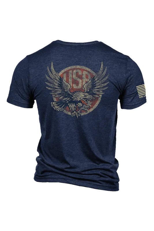 USA badge - T-Shirt sold by Nine Line