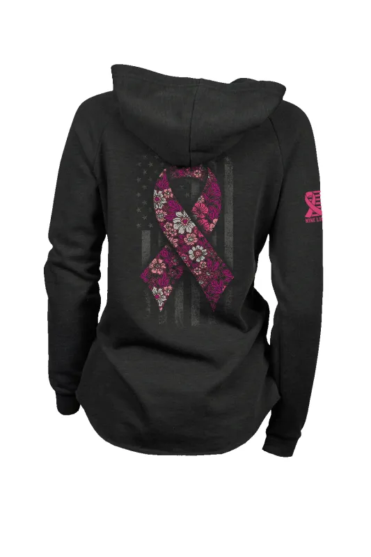 Breast Cancer Ribbon Flag 2025 - Women's Hoodie sold by Nine Line