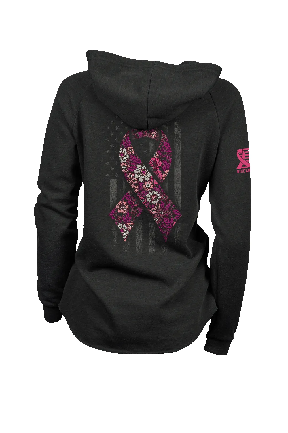Breast Cancer Ribbon Flag 2025 - Women's Hoodie sold by Nine Line