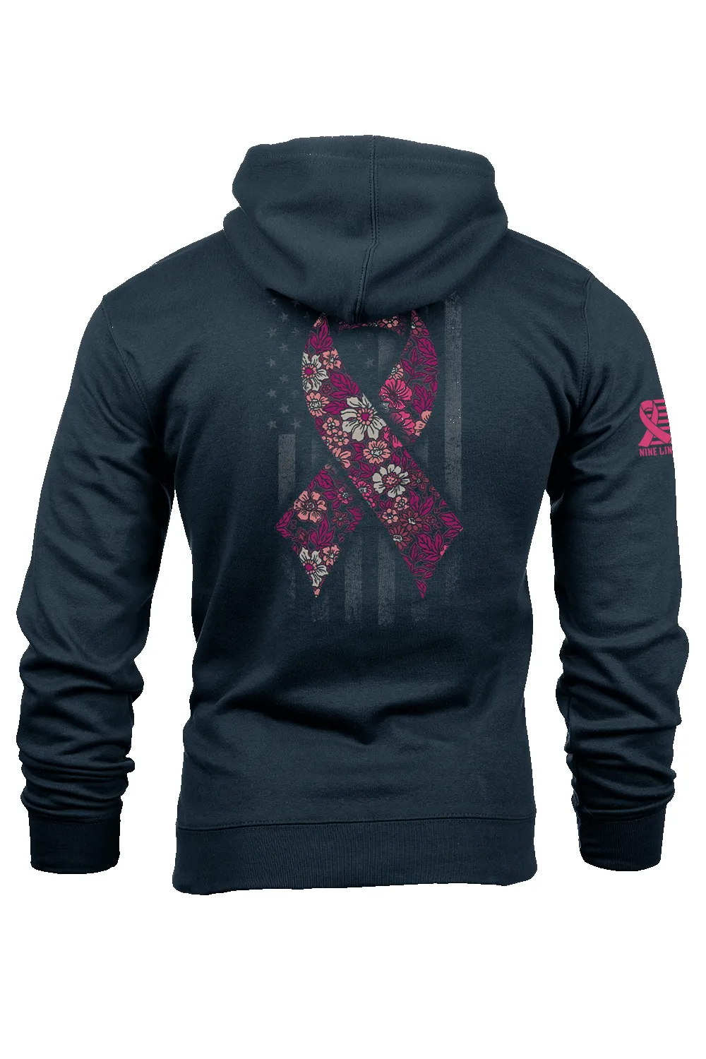 Breast Cancer Ribbon Flag 2025 - Hoodie sold by Nine Line product image thumbnail 3