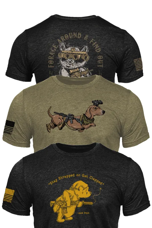 The Animal House Pack V2 - T-Shirt 3-Pack sold by Nine Line