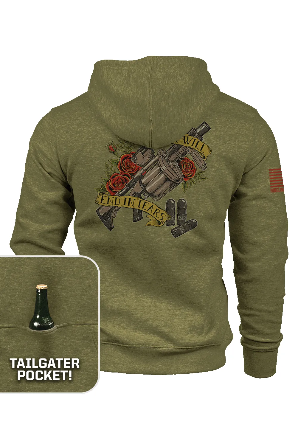 It Will End In Tears - Tailgater Hoodie sold by Nine Line product image thumbnail 3