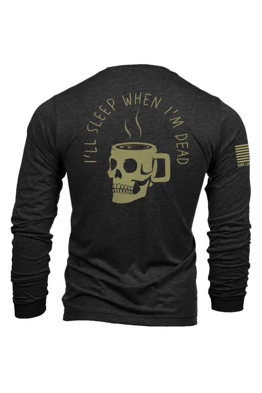 Sleep Skull - Long-Sleeve Shirt sold by Nine Line