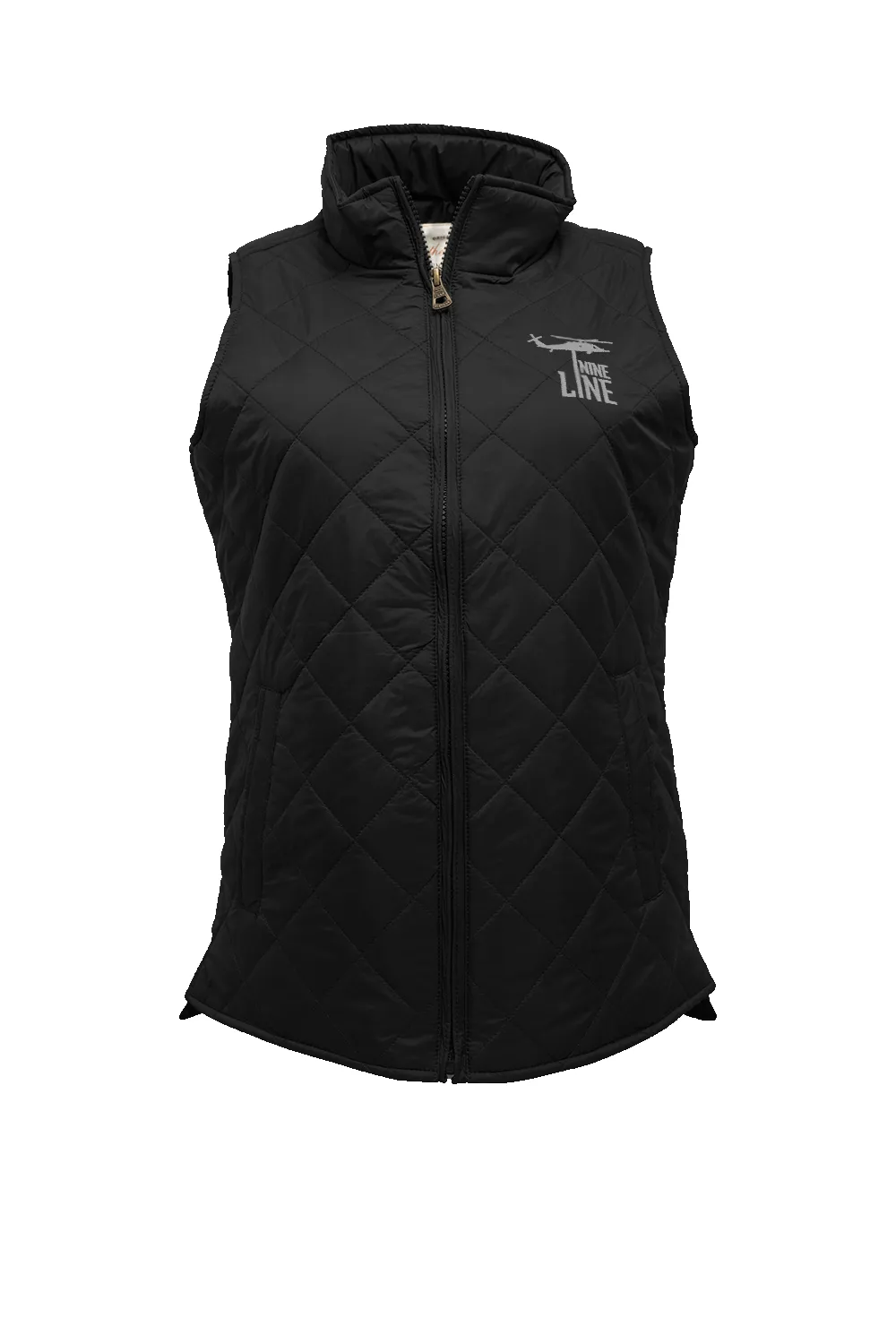 Women's Diamond Quilted Vest with Dropline Logo sold by Nine Line product image thumbnail 4