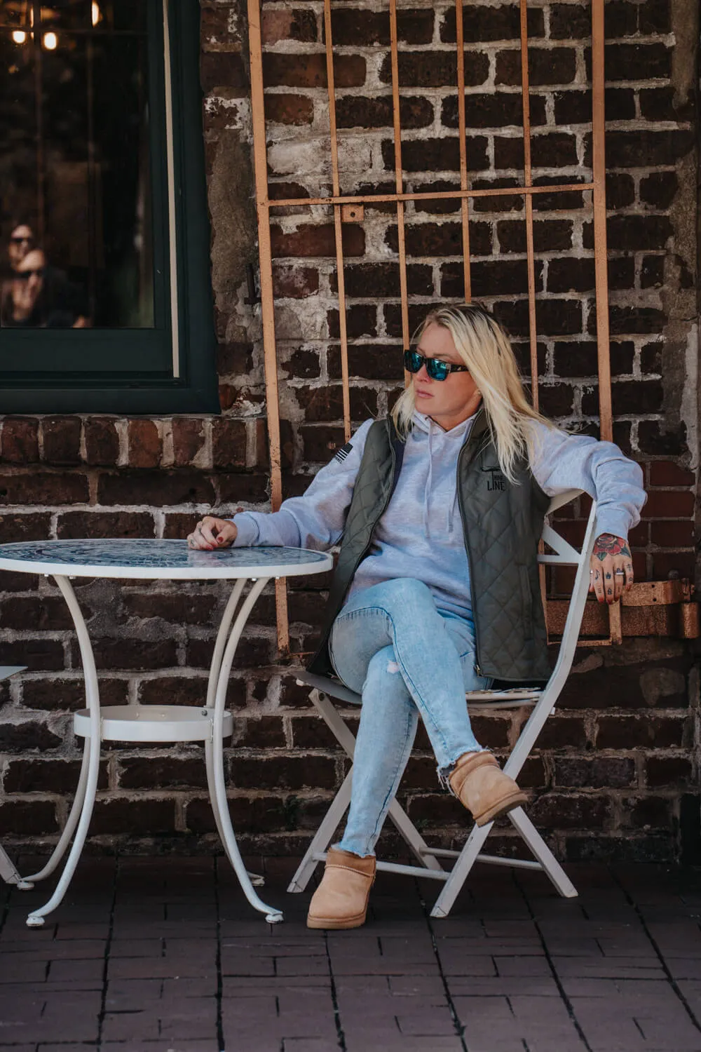 Women's Diamond Quilted Vest with Dropline Logo sold by Nine Line product image thumbnail 3