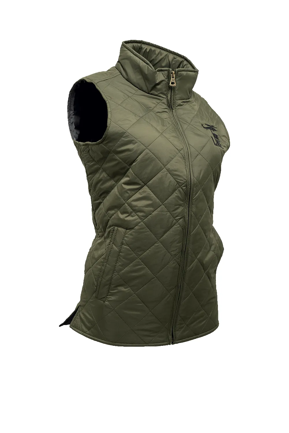 Women's Diamond Quilted Vest with Dropline Logo sold by Nine Line product image thumbnail 5