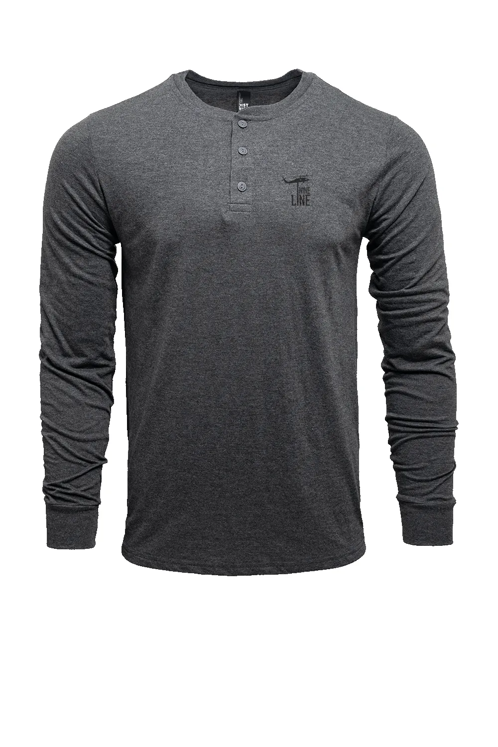 Dropline Logo - Long Sleeve Henley sold by Nine Line product image thumbnail 4