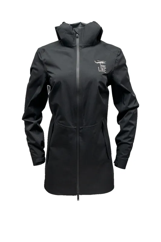 Women's Rainshell Jacket with Dropline Logo sold by Nine Line