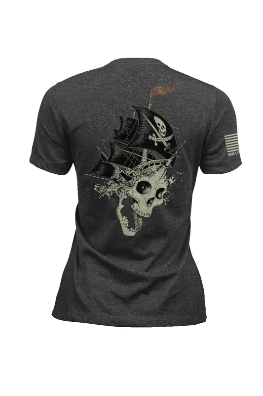 Pirate Skull - Women's T-Shirt sold by Nine Line