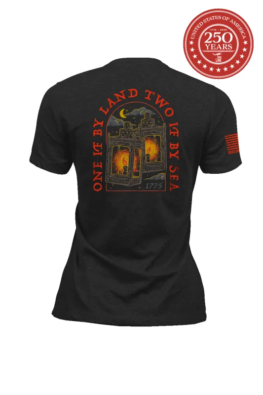 One if by Land, Two if by Sea - Women's T-Shirt sold by Nine Line
