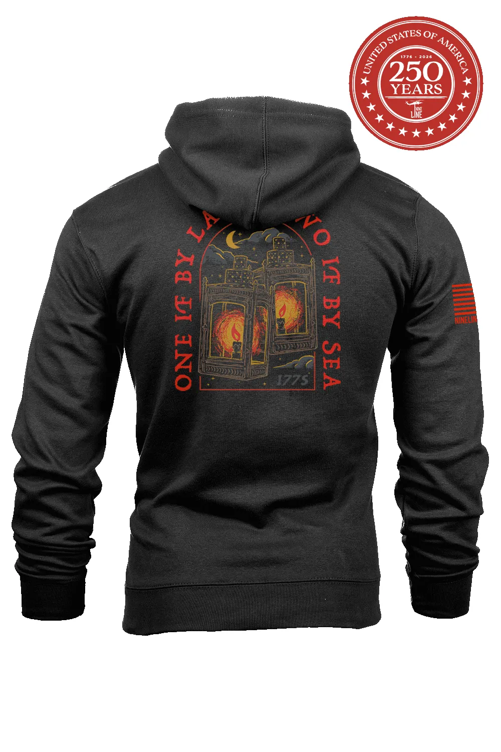 One if by Land, Two if by Sea - Hoodie sold by Nine Line