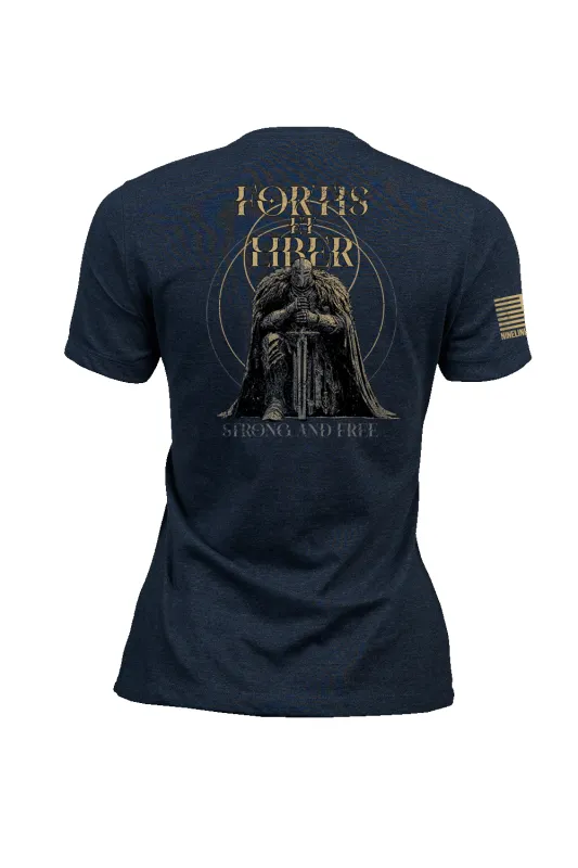 Fortis et Liber- Gritty Knight - Women's T-Shirt sold by Nine Line