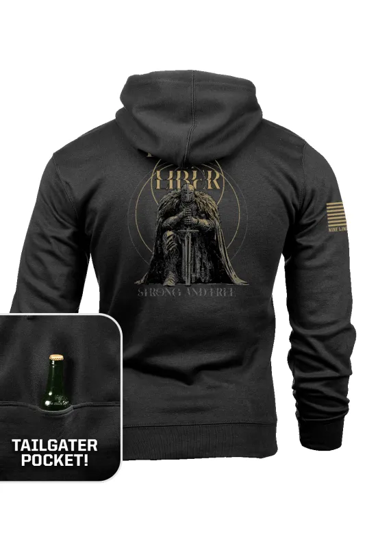 Fortis et Liber- Gritty Knight - Tailgater Hoodie sold by Nine Line