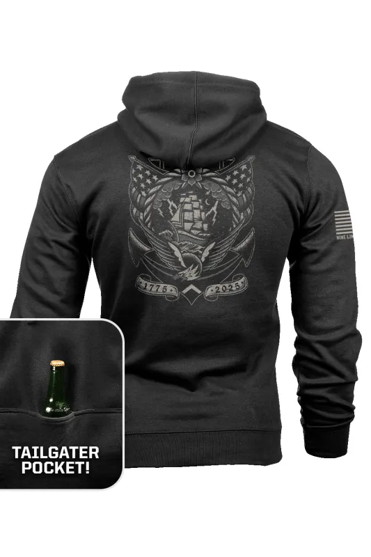 Rough Seas 250th - Tailgater Hoodie sold by Nine Line