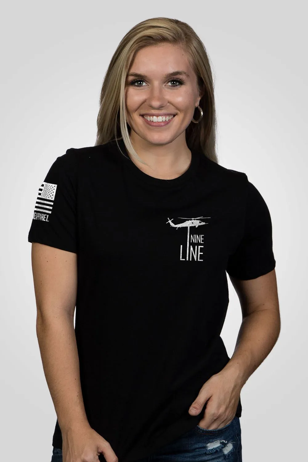 Women's Relaxed Fit T-Shirt - Thin Red Line sold by Nine Line product image thumbnail 2