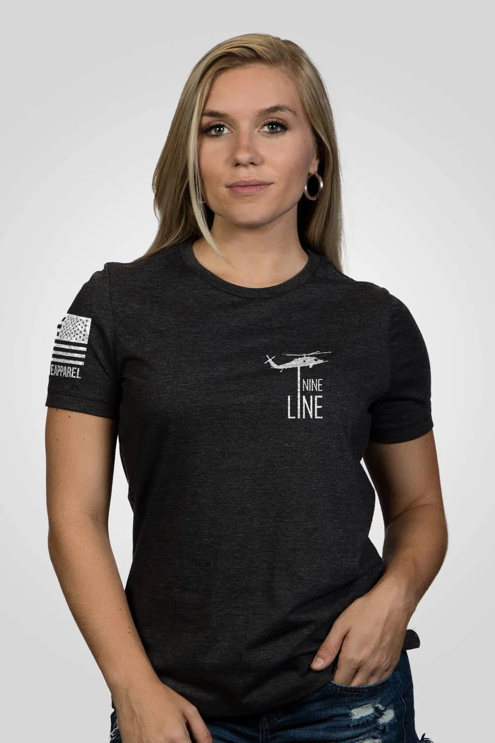 Women's Relaxed Fit T-Shirt - Thin Red Line sold by Nine Line product image thumbnail 4
