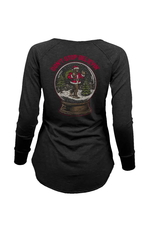 Santa Squatch - Women's Long-Sleeve Shirt sold by Nine Line