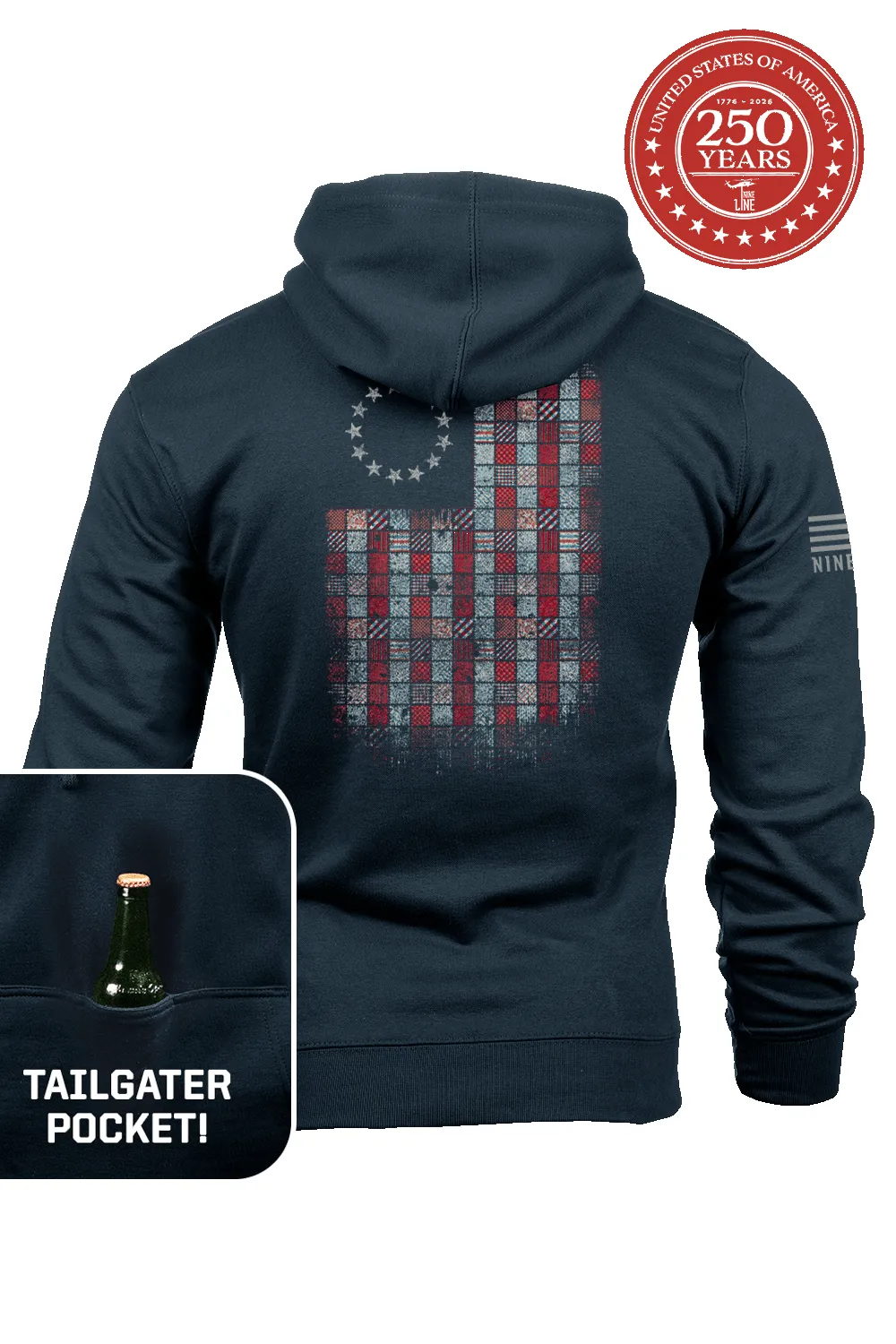 Betsy Quilt - Tailgater Hoodie sold by Nine Line