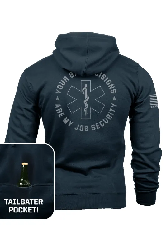Job Security-  Tailgater Hoodie sold by Nine Line