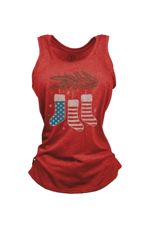 USA Stockings - Women's Racerback Tank sold by Nine Line