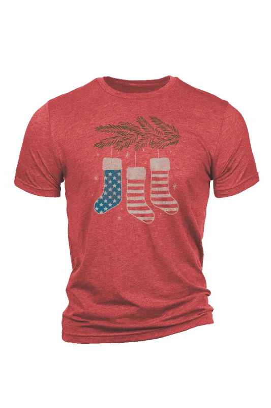 USA Stockings - T-Shirt sold by Nine Line