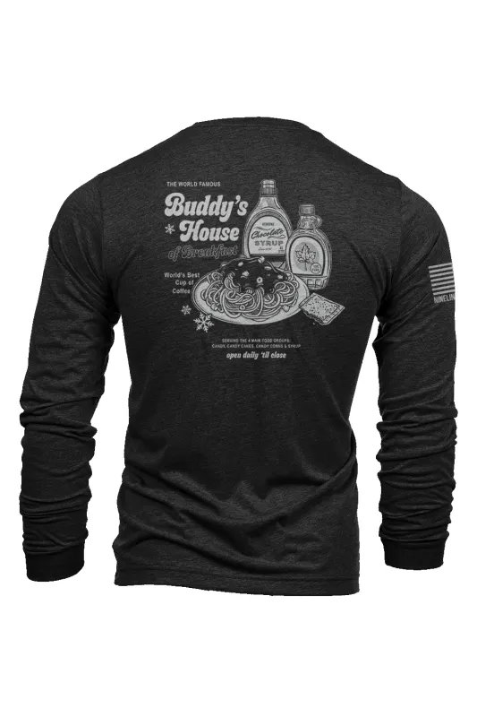 Buddy's House of Breakfast - Long Sleeve Tri-Blend sold by Nine Line