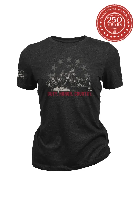 250th Duty Honor Country - Women's T-Shirt sold by Nine Line