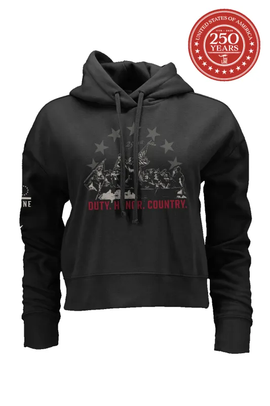 250th Duty Honor Country - Women's Boxy Hoodie sold by Nine Line