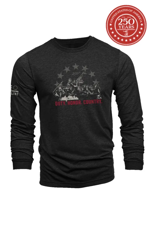 250th Duty Honor Country - Long-Sleeve Shirt sold by Nine Line