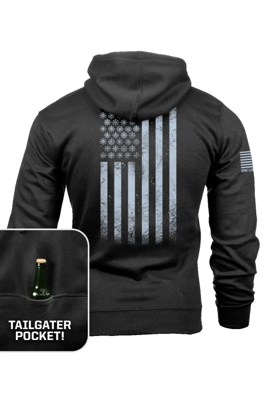 Winter Flag - Tailgater Hoodie sold by Nine Line