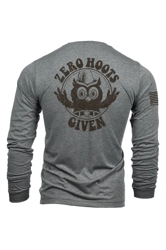 Zero Hoots - Long-Sleeve Shirt sold by Nine Line