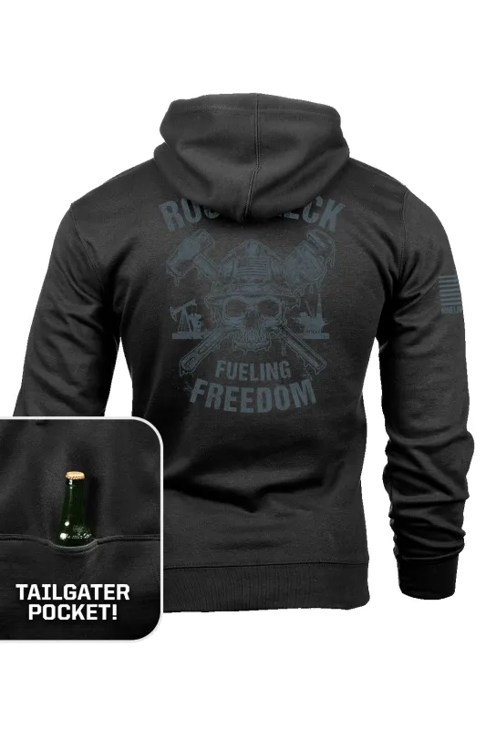 Oil Rig / Americana - Tailgater Hoodie sold by Nine Line