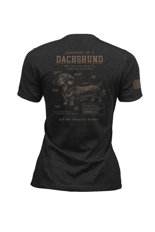 Dachshund Schematic - Women's T-Shirt sold by Nine Line