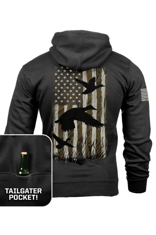 Camo Duck - Tailgater Hoodie sold by Nine Line