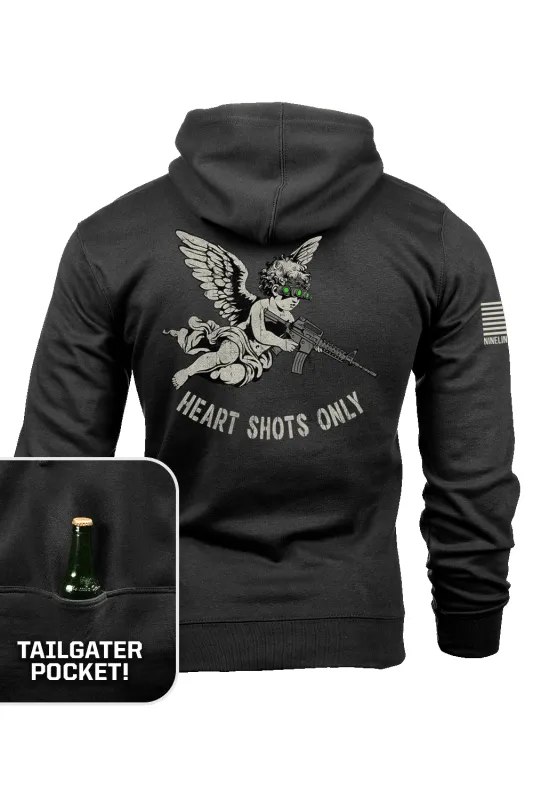 Heart Shots - Tailgater Hoodie sold by Nine Line
