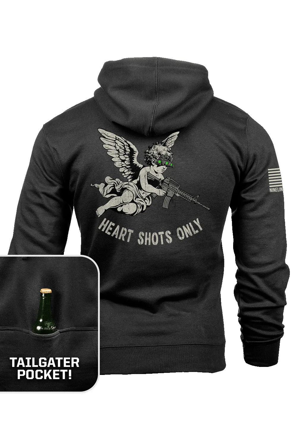 Heart Shots - Tailgater Hoodie sold by Nine Line