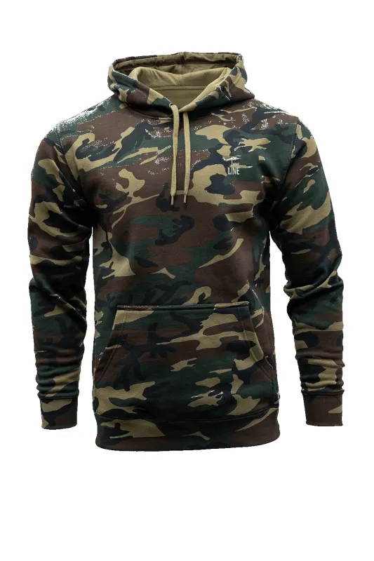 Silicone Dropline Logo - Camo Hoodie sold by Nine Line