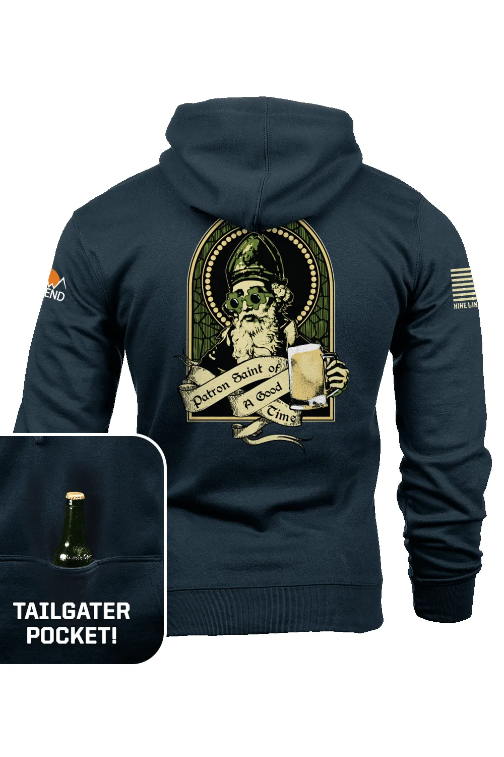 Patron Saint of A Good Time - Tailgater Hoodie sold by Nine Line product image thumbnail 5