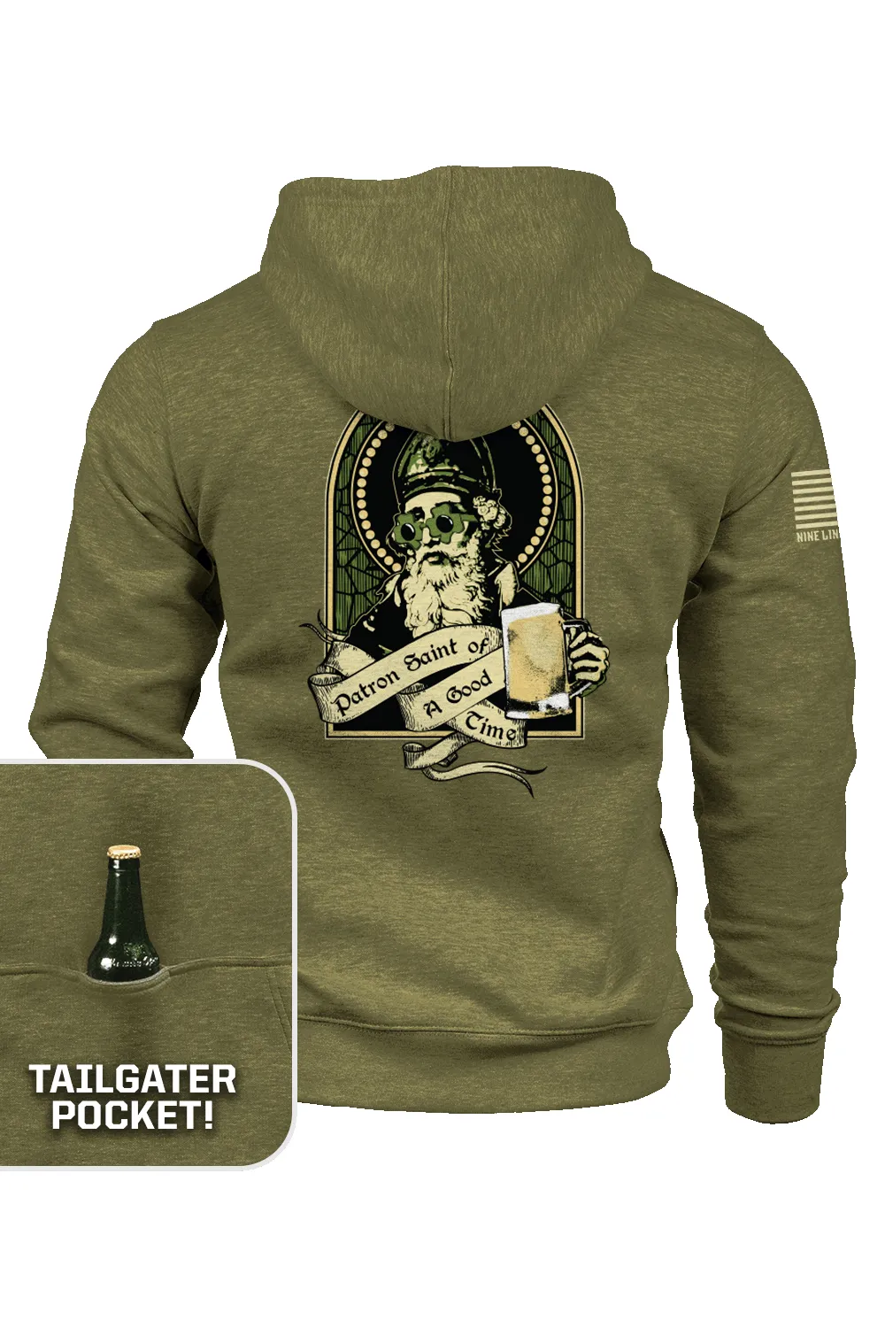 Patron Saint of A Good Time - Tailgater Hoodie sold by Nine Line product image thumbnail 3
