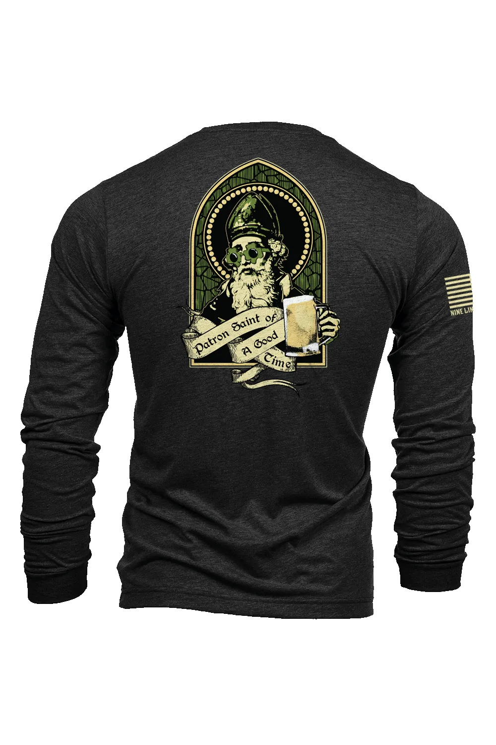 Patron Saint of A Good Time - Long-Sleeve Shirt sold by Nine Line