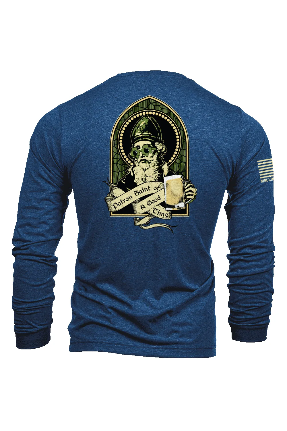 Patron Saint of A Good Time - Long-Sleeve Shirt sold by Nine Line product image thumbnail 5