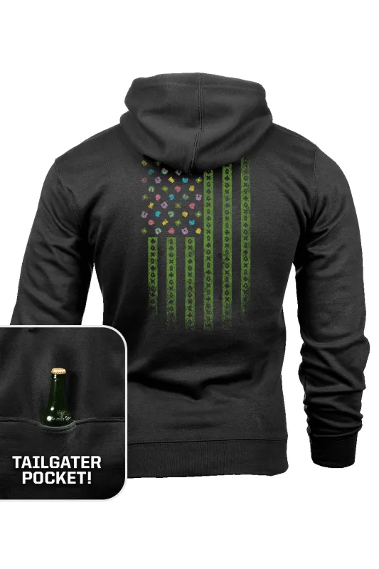 Lucky America - Tailgater Hoodie sold by Nine Line